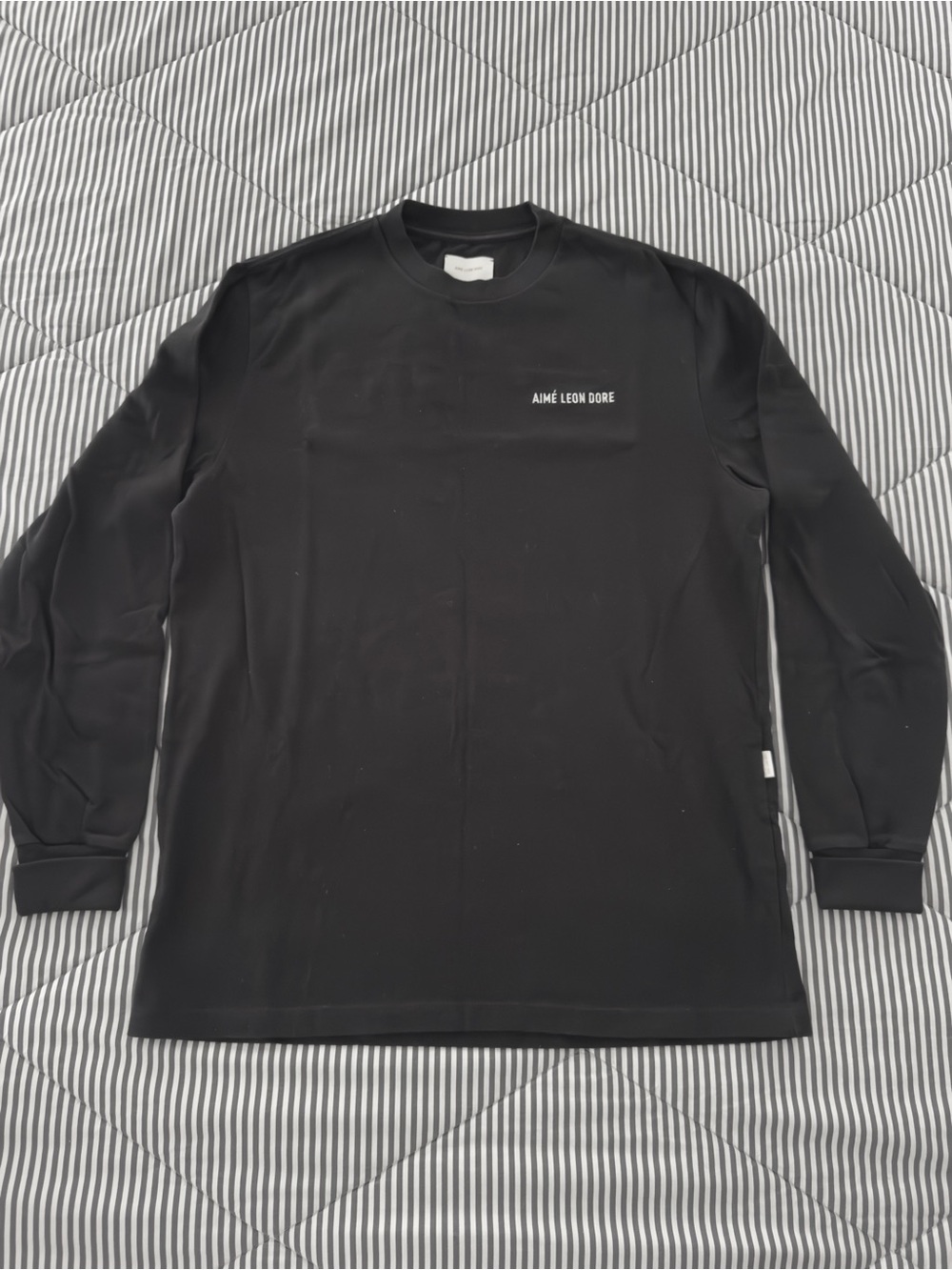 Aime Leon Dore Black Long-Sleeve Logo Tee